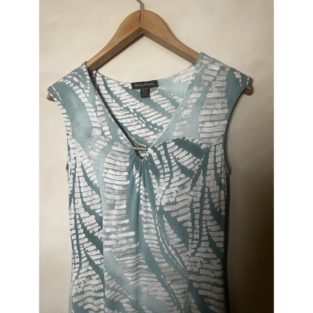 Tommy Bahama Tropical Print Maxi Dress Sz XS Green Vacation Resort - Picture 2 of 9
